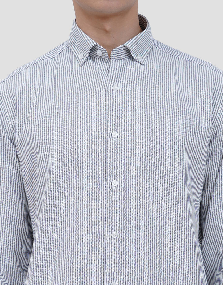 COLE FIT STRIPE OXFORD KEMEJA PRIA
