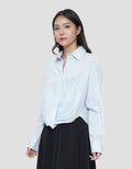 CONNEXION TWISTED HEM BLOUSE WANITA