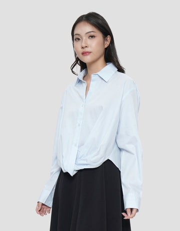 CONNEXION TWISTED HEM BLOUSE WANITA
