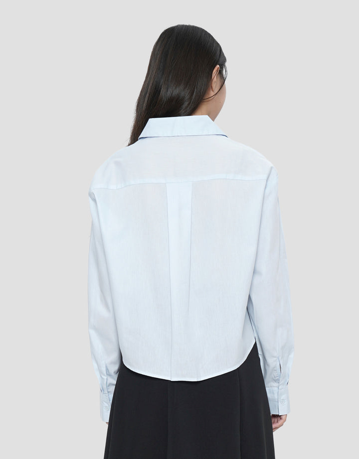 CONNEXION TWISTED HEM BLOUSE WANITA