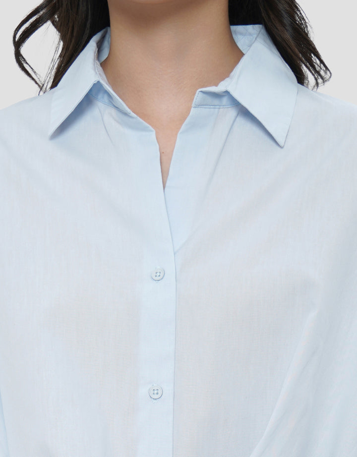 CONNEXION TWISTED HEM BLOUSE WANITA