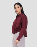 CONNEXION TWISTED HEM BLOUSE WANITA