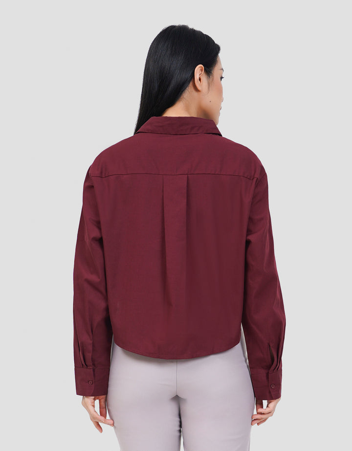 CONNEXION TWISTED HEM BLOUSE WANITA