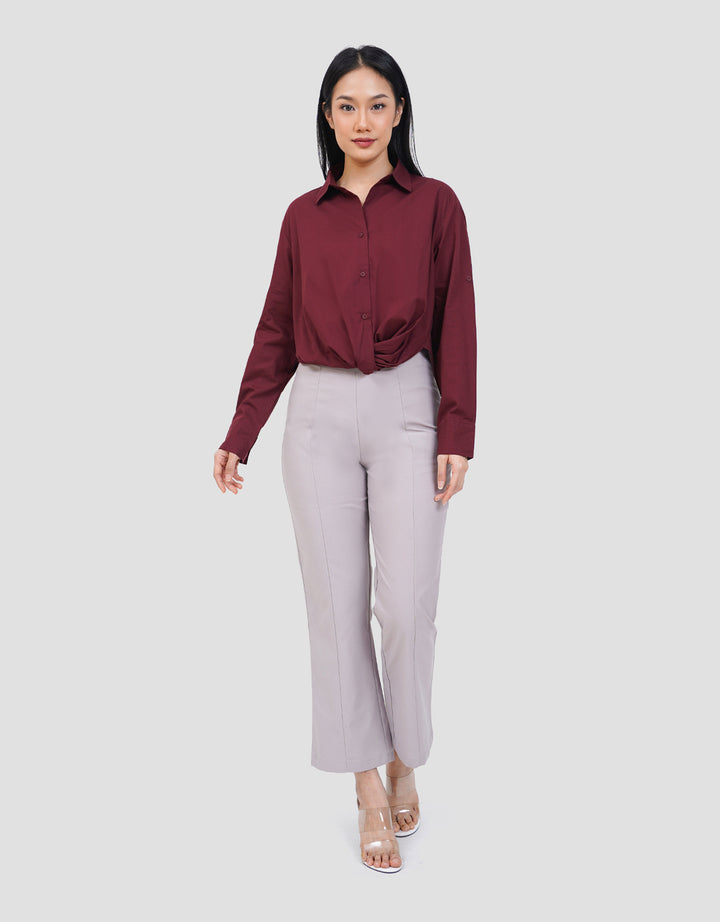 CONNEXION TWISTED HEM BLOUSE WANITA