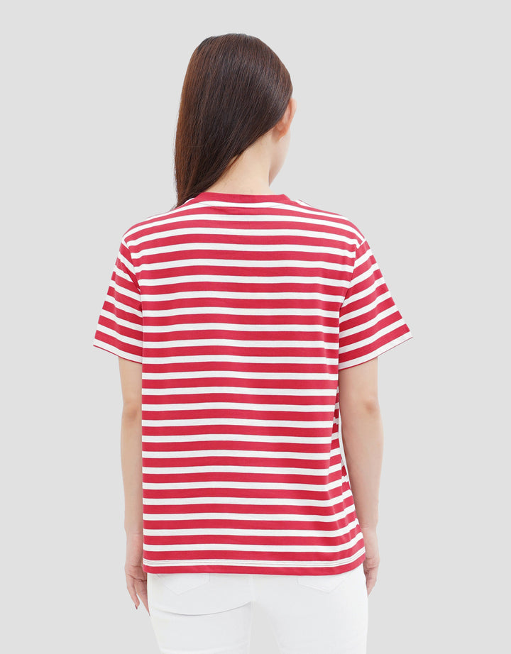NEVADA PRINT STRIPE KAOS WANITA