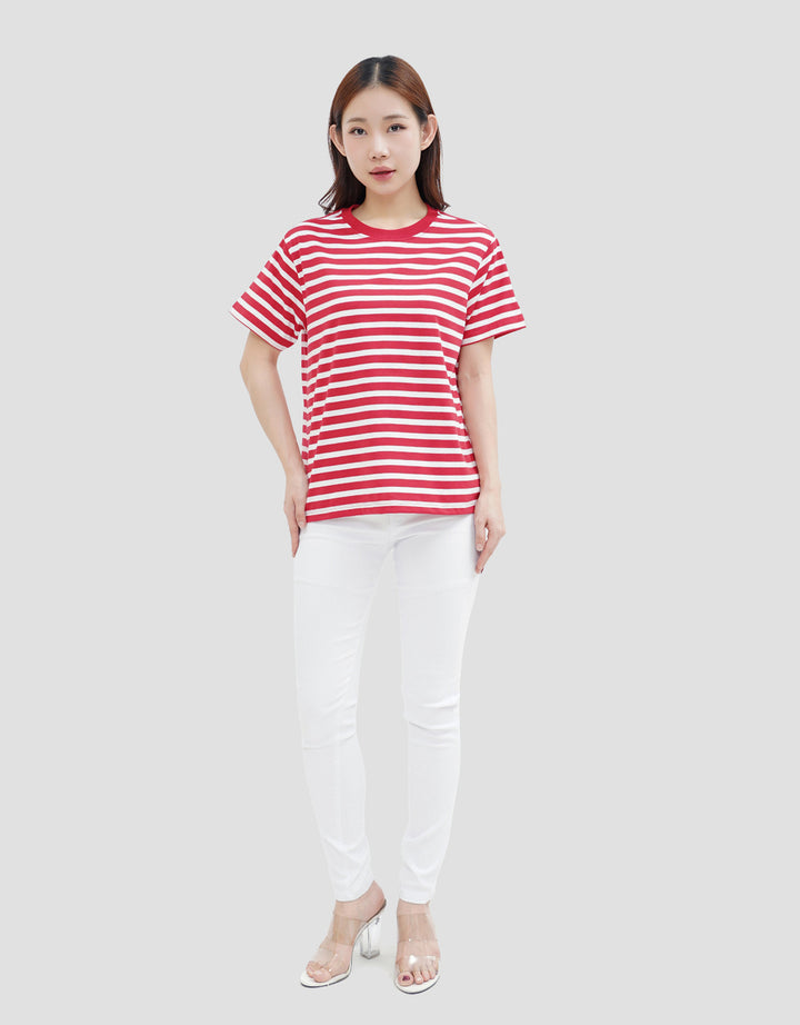 NEVADA PRINT STRIPE KAOS WANITA