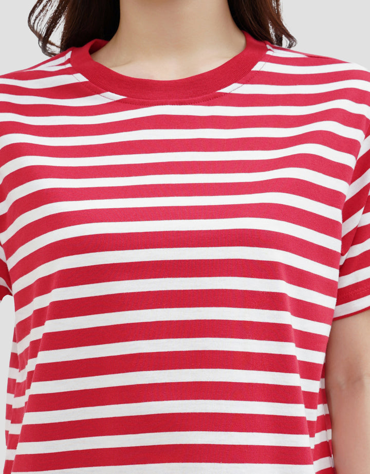 NEVADA PRINT STRIPE KAOS WANITA