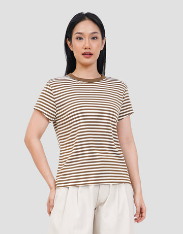 NEVADA STRIPE PRINT KAOS WANITA