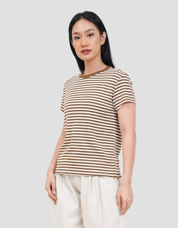 NEVADA STRIPE PRINT KAOS WANITA