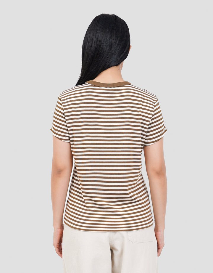 NEVADA STRIPE PRINT KAOS WANITA