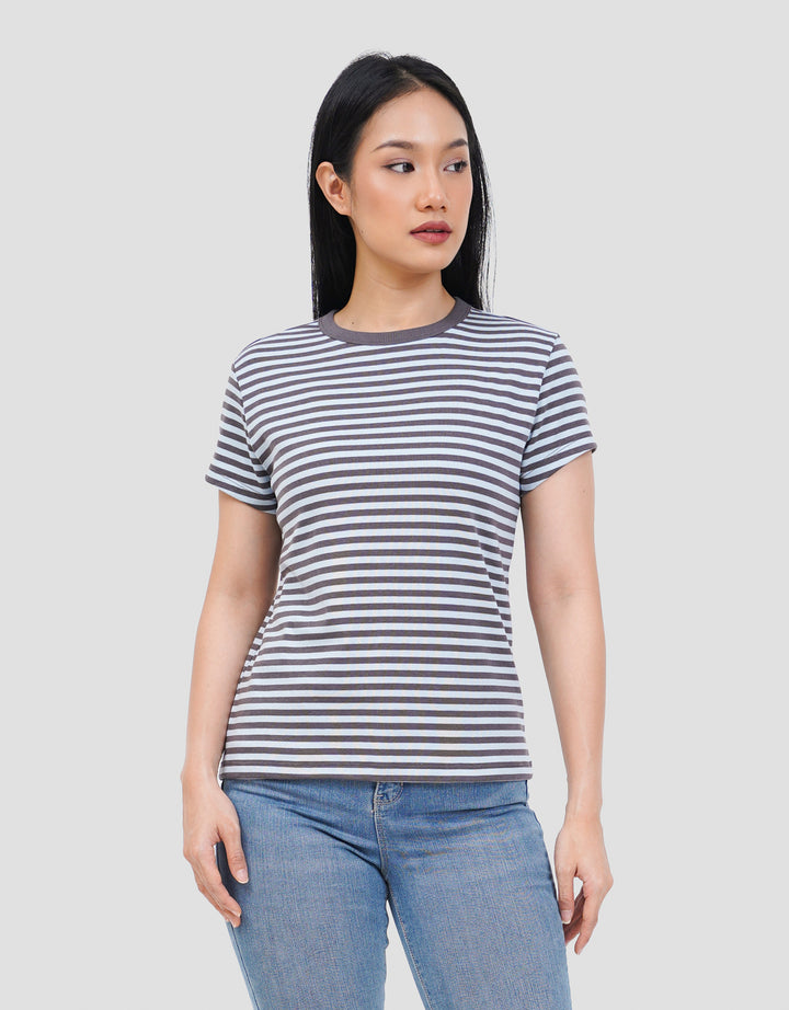 NEVADA STRIPE PRINT KAOS WANITA