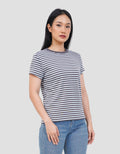 NEVADA STRIPE PRINT KAOS WANITA