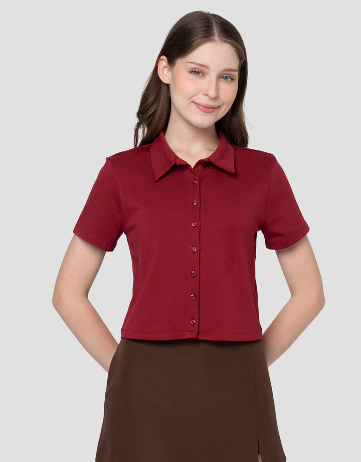 NEVADA SOLID RIB KAOS KERAH WANITA