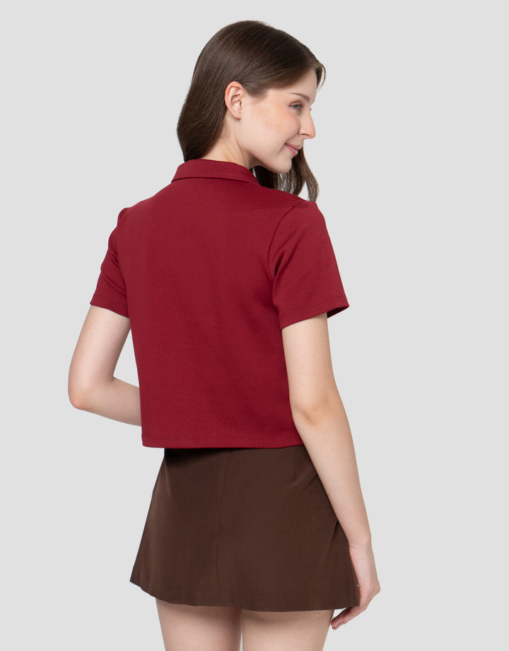 NEVADA SOLID RIB KAOS KERAH WANITA