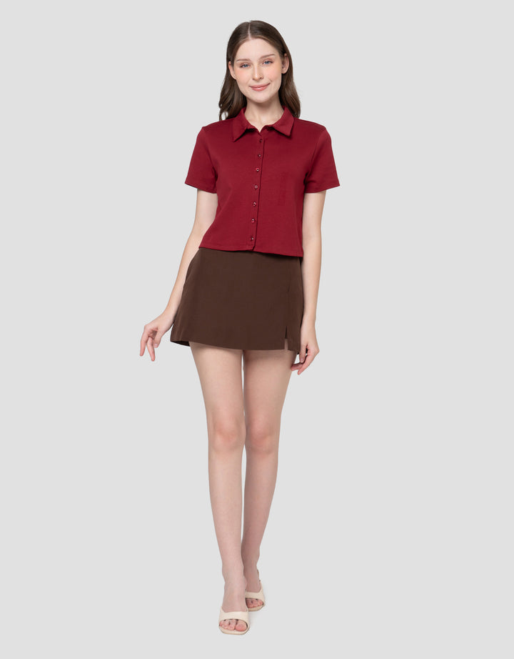 NEVADA SOLID RIB KAOS KERAH WANITA