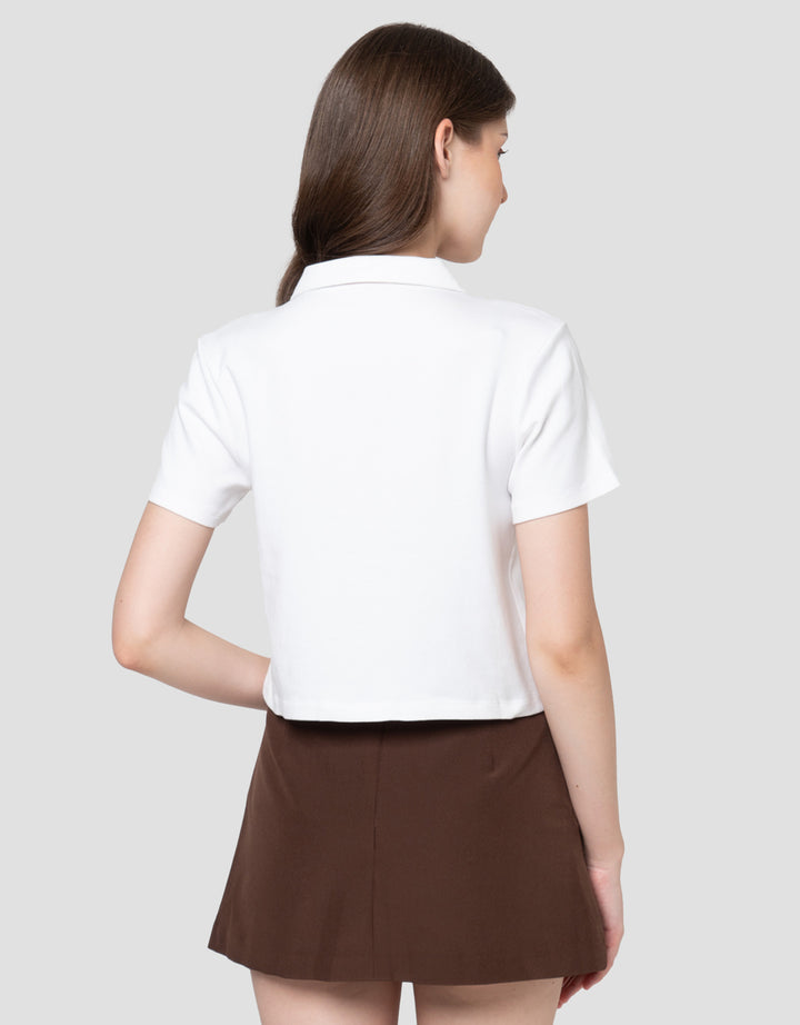 NEVADA SOLID RIB KAOS KERAH WANITA