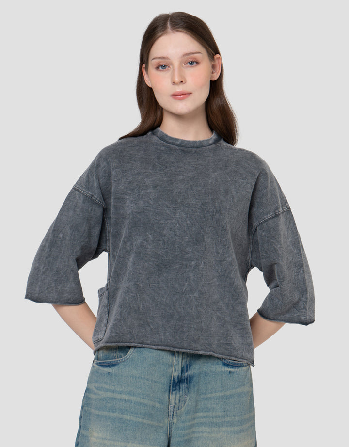 NEVADA FRENCH BOXY WASH SWEATSHIRT WANITA
