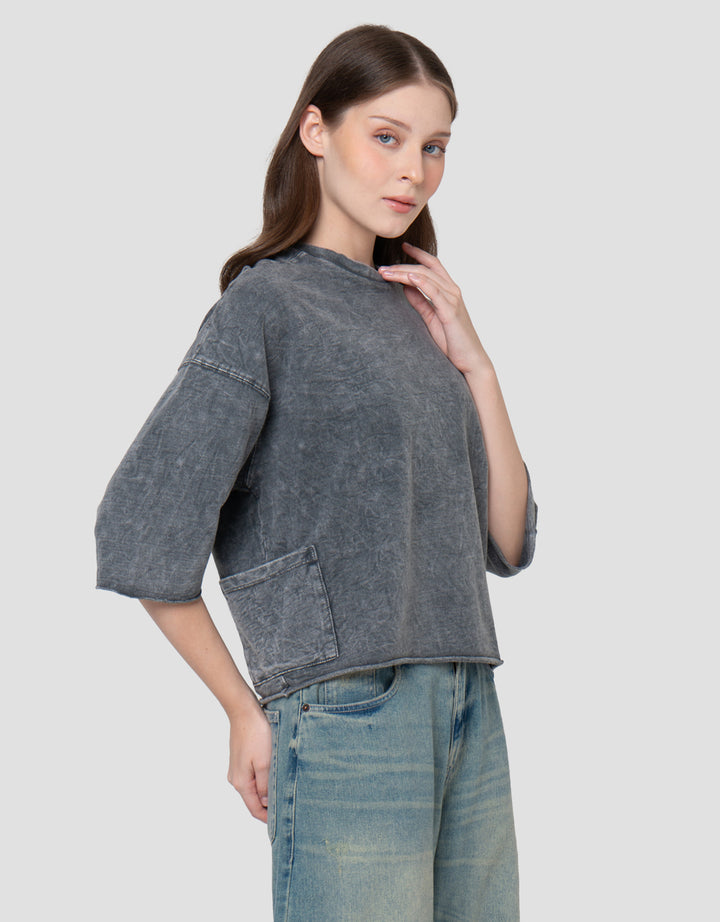 NEVADA FRENCH BOXY WASH SWEATSHIRT WANITA