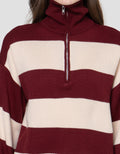 NEVADA FLAT KNIT STRIPE BOXY SWEATER WANITA