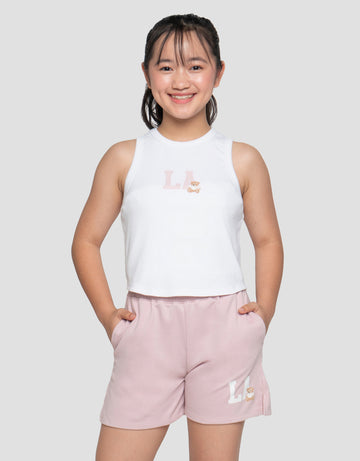 NEVADA RIB TANK TOP & TERRY PAKAIAN SET ANAK PEREMPUAN