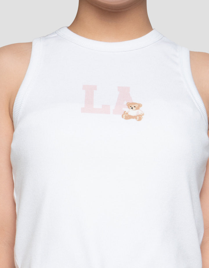 NEVADA RIB TANK TOP & TERRY PAKAIAN SET ANAK PEREMPUAN