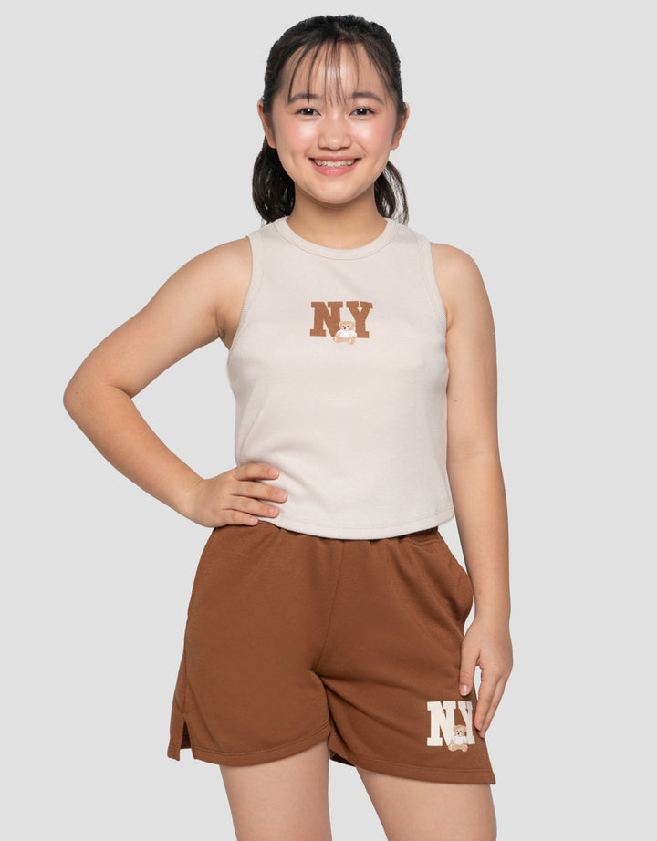 NEVADA TOP & TERRY PRINT PAKAIAN SET ANAK PEREMPUAN