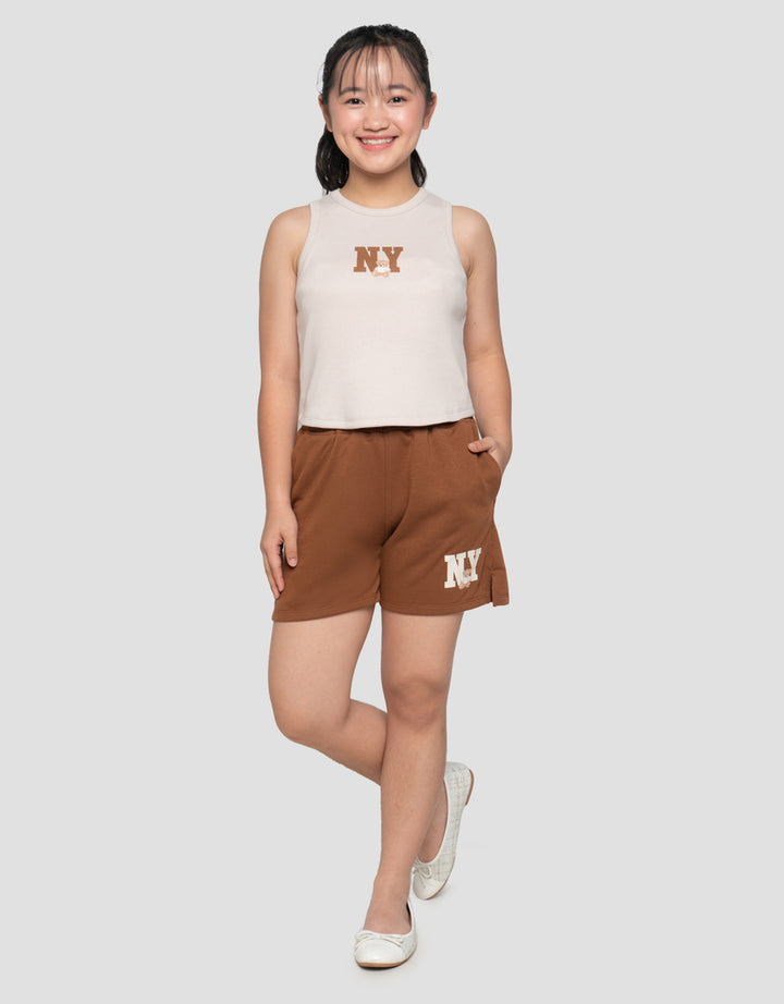 NEVADA TOP & TERRY PRINT PAKAIAN SET ANAK PEREMPUAN