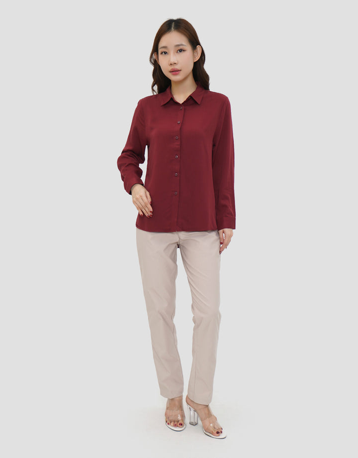 CONNEXION REG COLLAR KEMEJA WANITA