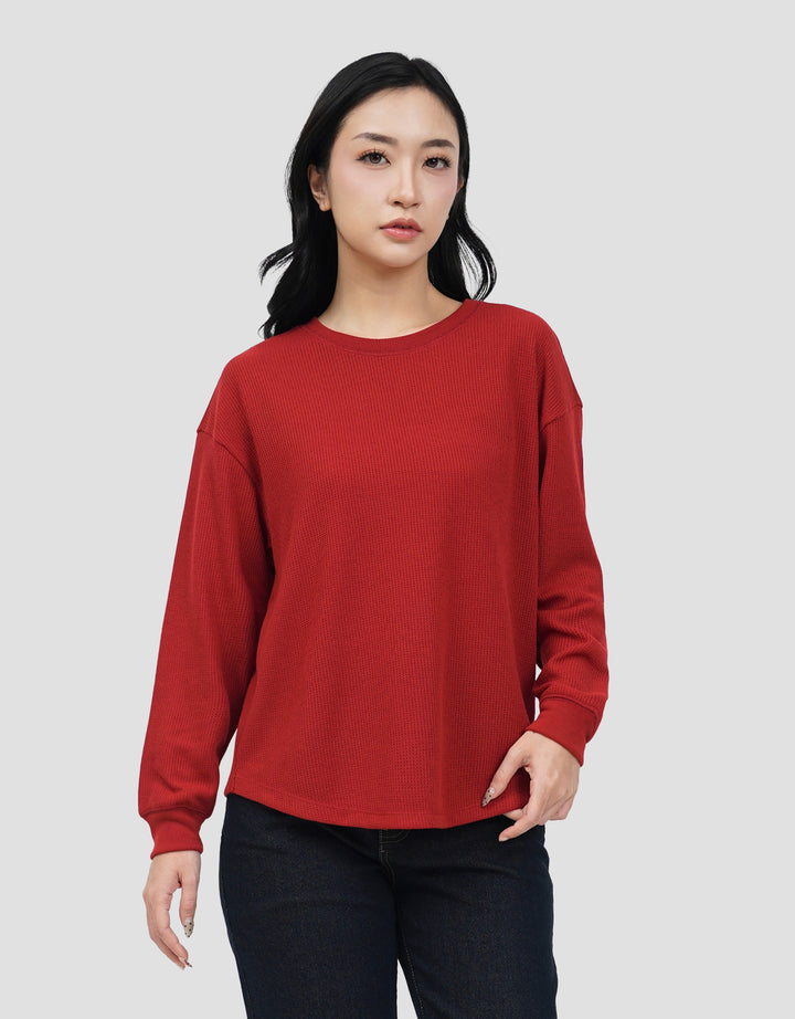 CONNEXION WAFFLE KAOS LENGAN PANJANG WANITA