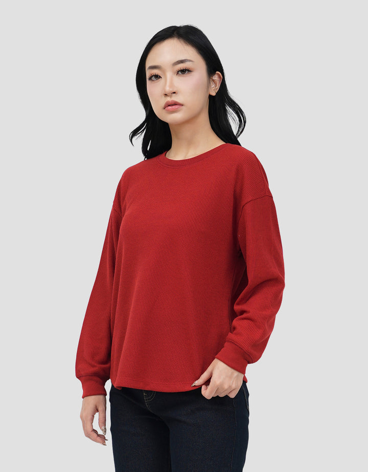 CONNEXION WAFFLE KAOS LENGAN PANJANG WANITA