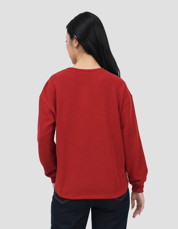 CONNEXION WAFFLE KAOS LENGAN PANJANG WANITA