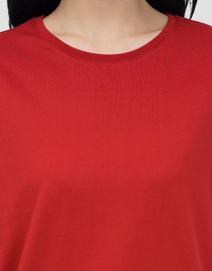 CONNEXION KNIT ENZYME BASIC KAOS LENGAN PENDEK WANITA
