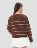 CONNEXION CLUB STRIPE V NECK CARDIGAN WANITA