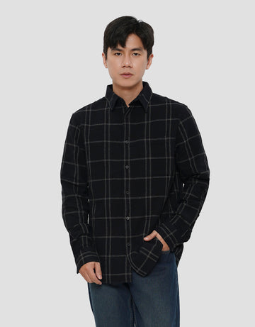 COLE STITCHING CHECK KEMEJA PRIA
