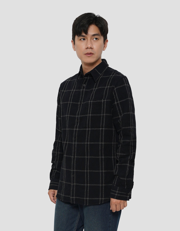 COLE STITCHING CHECK KEMEJA PRIA