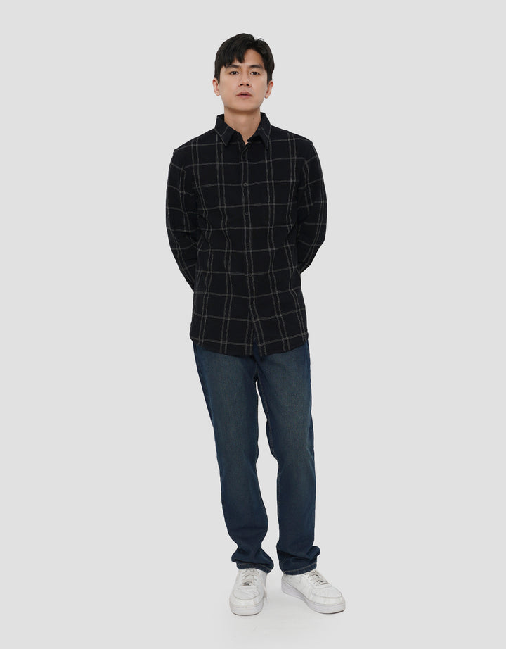 COLE STITCHING CHECK KEMEJA PRIA