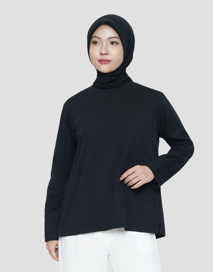 ANNISA SOLID PLAIN KAOS LENGAN PANJANG WANITA
