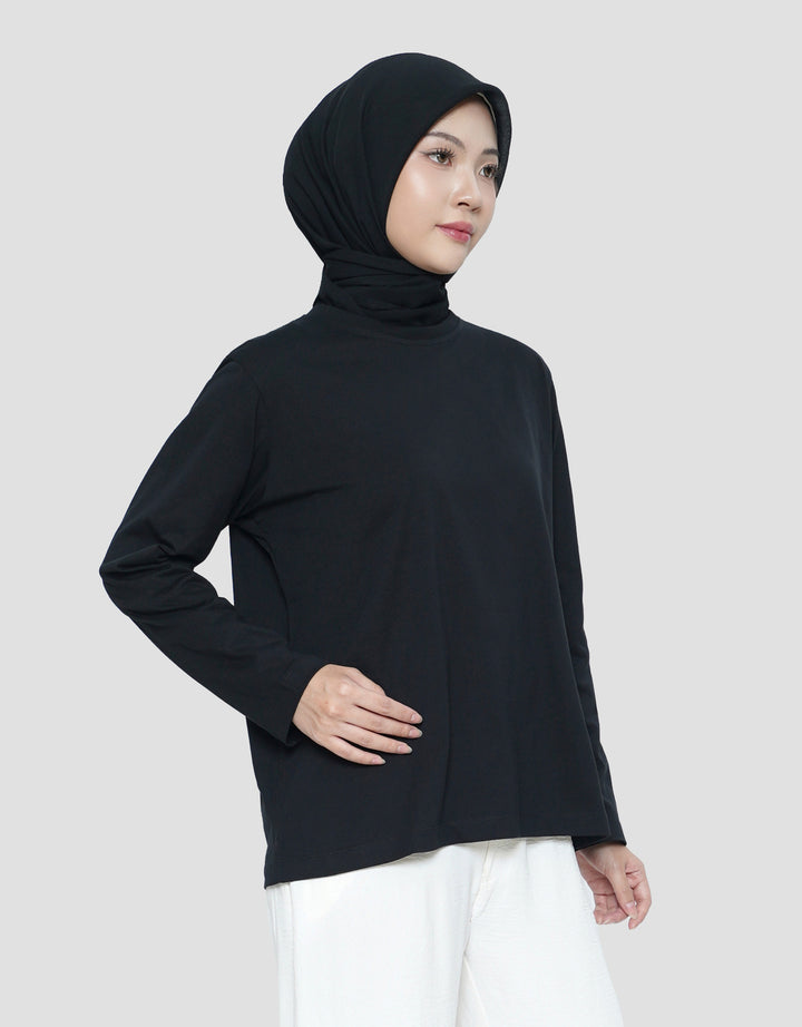 ANNISA SOLID PLAIN KAOS LENGAN PANJANG WANITA