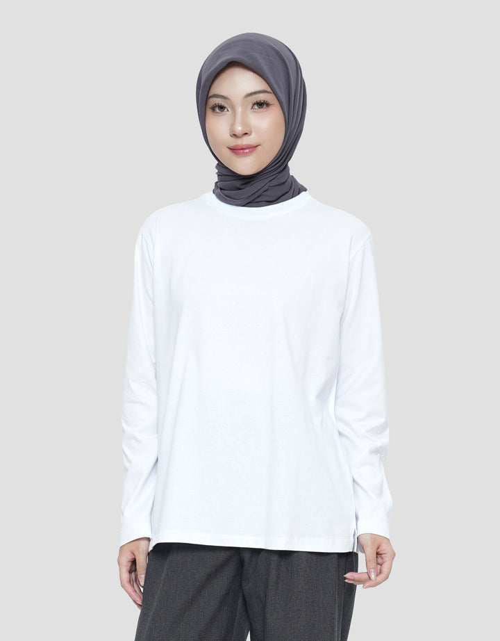 ANNISA SOLID PLAIN KAOS LENGAN PANJANG WANITA