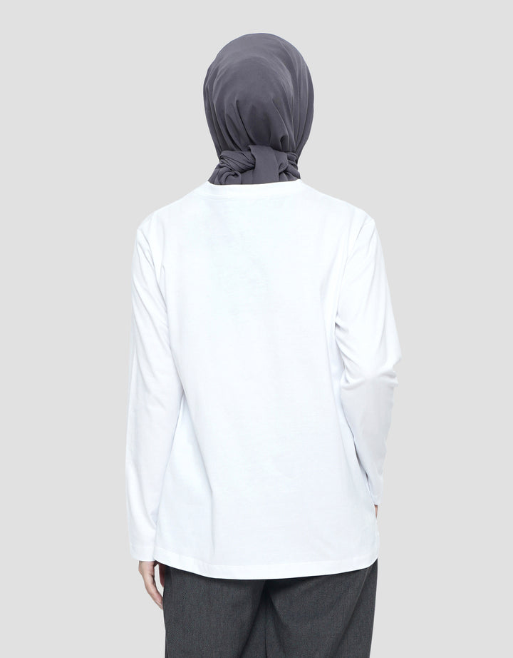 ANNISA SOLID PLAIN KAOS LENGAN PANJANG WANITA