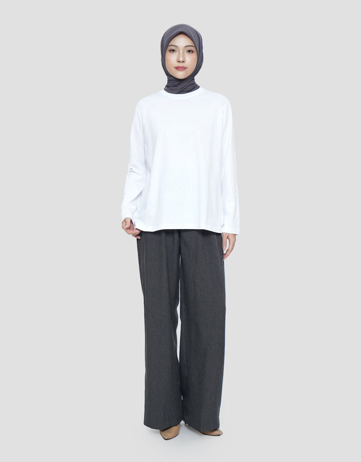 ANNISA SOLID PLAIN KAOS LENGAN PANJANG WANITA