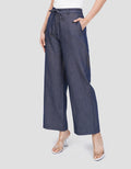 CONNEXION DRAWSTRING AND ELASTIC BACK LOOSE FIT CELANA JEANS WANITA