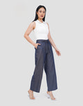 CONNEXION DRAWSTRING AND ELASTIC BACK LOOSE FIT CELANA JEANS WANITA