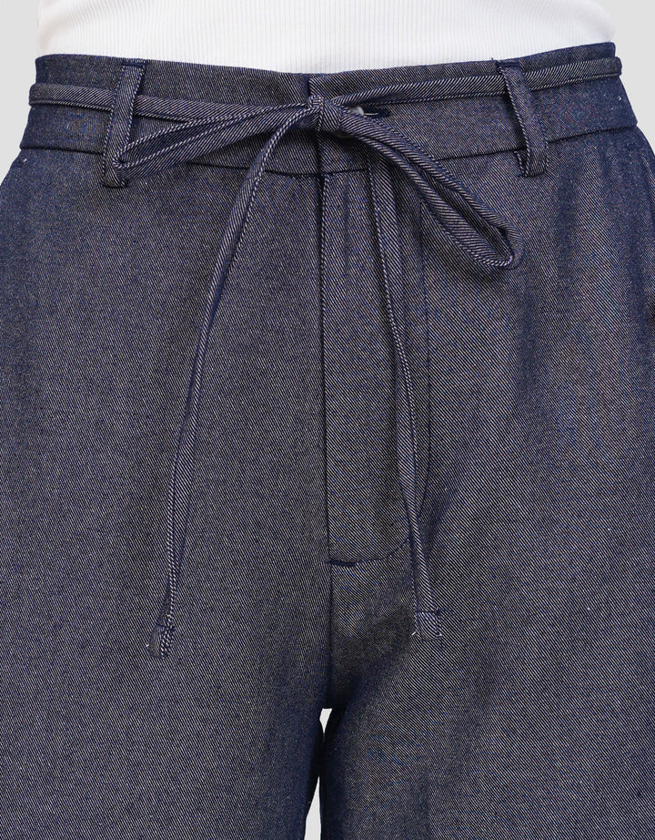 CONNEXION DRAWSTRING AND ELASTIC BACK LOOSE FIT CELANA JEANS WANITA
