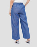 CONNEXION DRAWSTRING AND ELASTIC BACK LOOSE FIT CELANA JEANS WANITA