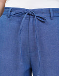 CONNEXION DRAWSTRING AND ELASTIC BACK LOOSE FIT CELANA JEANS WANITA