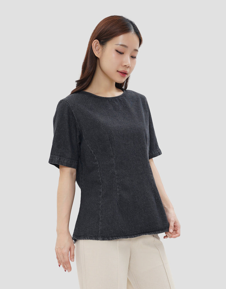 CONNEXION FITTED WAIST BLOUSE WANITA