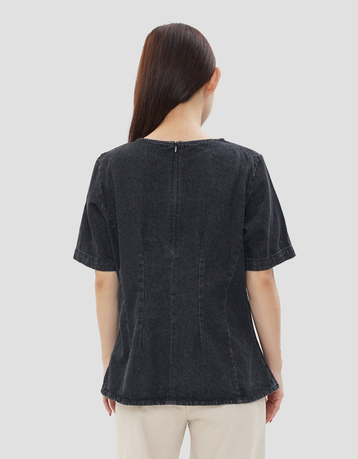 CONNEXION FITTED WAIST BLOUSE WANITA