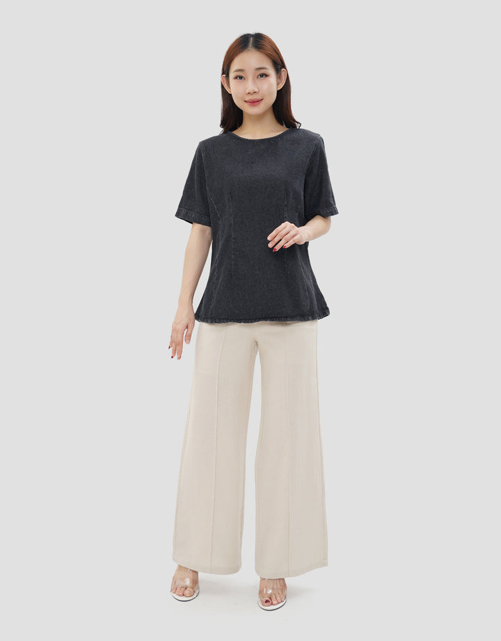 CONNEXION FITTED WAIST BLOUSE WANITA