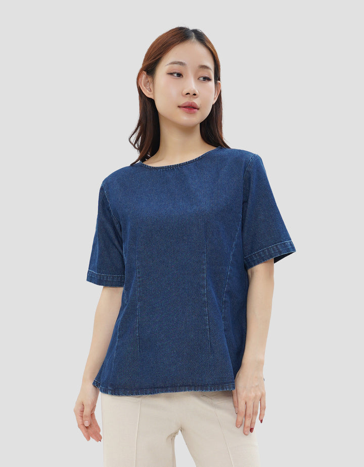 CONNEXION FITTED WAIST BLOUSE WANITA